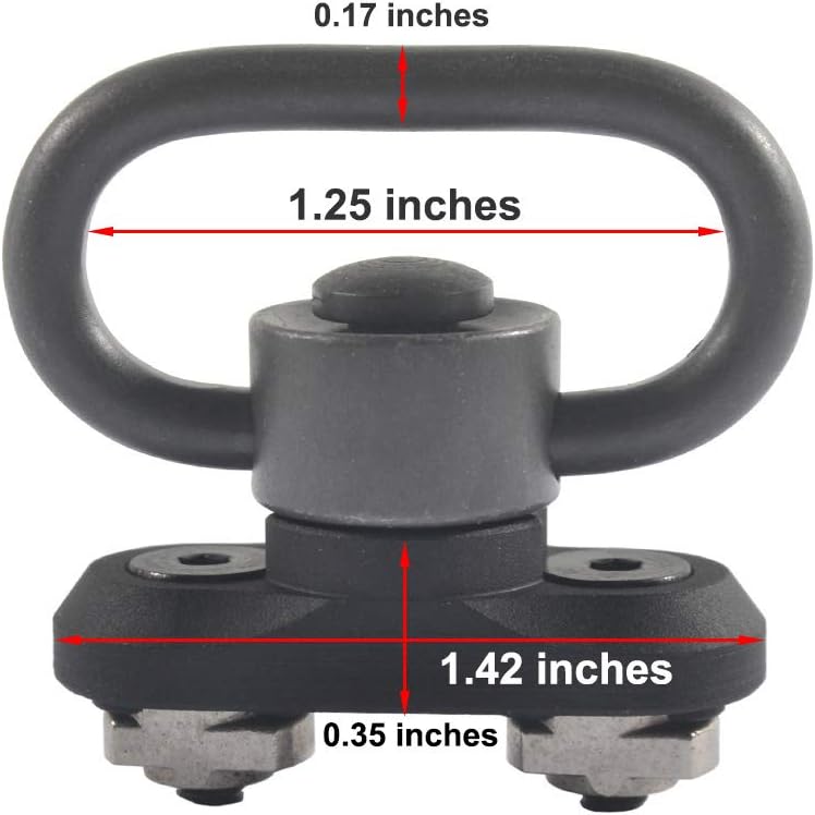 JIALITTE Store Mount Adapter Standard 1.25'' QD Swivel with Base for Mlok Rail System - Image 3